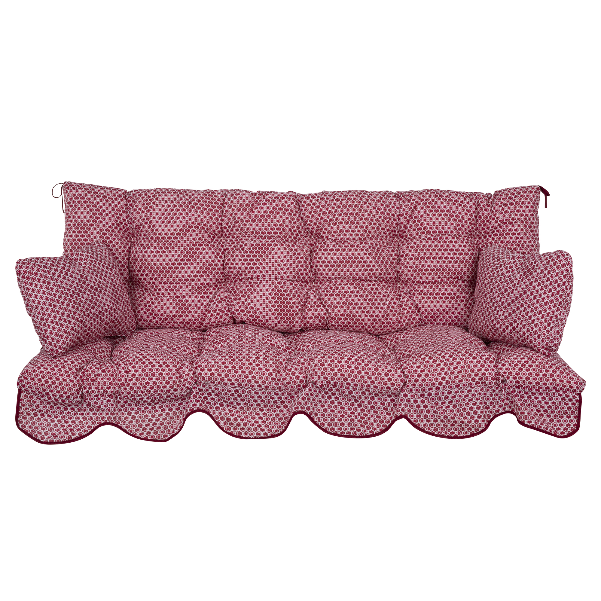 Cuscino Per Dondolo 4 Posti - 170 Cm | Bianco E Verde | Comfort Per Giardino E Terrazzo - Foto 8